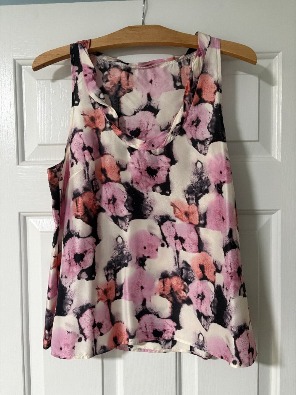 J. Crew abstract floral print sleeveless blouse, size 10